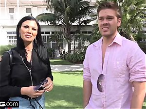 Jasmine Jae brings her stud plaything along for a point of view banging