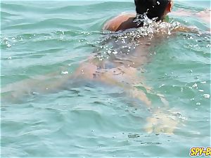 phat boobies inexperienced Beach cougars - voyeur Beach video